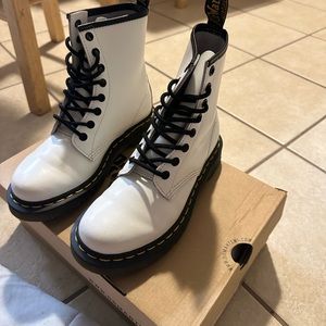 Doc martens 1460 boot, white, size 6